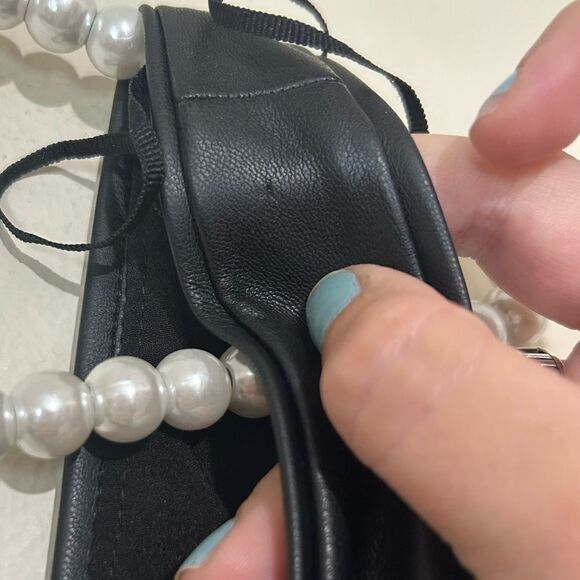 Zara Black Vegan Leather Pinafore Overall Dress SIZE SMALL - Picture 7 of 7